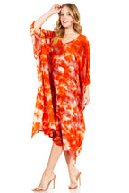 Sakkas Clementine Second Women's Tie Dye Caftan Dress/Cover Up Beach Kaftan Boho dresses La Vie Bien Sakkas Clementine Second Women's Tie Dye Caftan Dress/Cover Up Beach Kaftan Boho