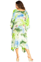 Sakkas Clementine Second Women's Tie Dye Caftan Dress/Cover Up Beach Kaftan Boho dresses La Vie Bien Sakkas Clementine Second Women's Tie Dye Caftan Dress/Cover Up Beach Kaftan Boho