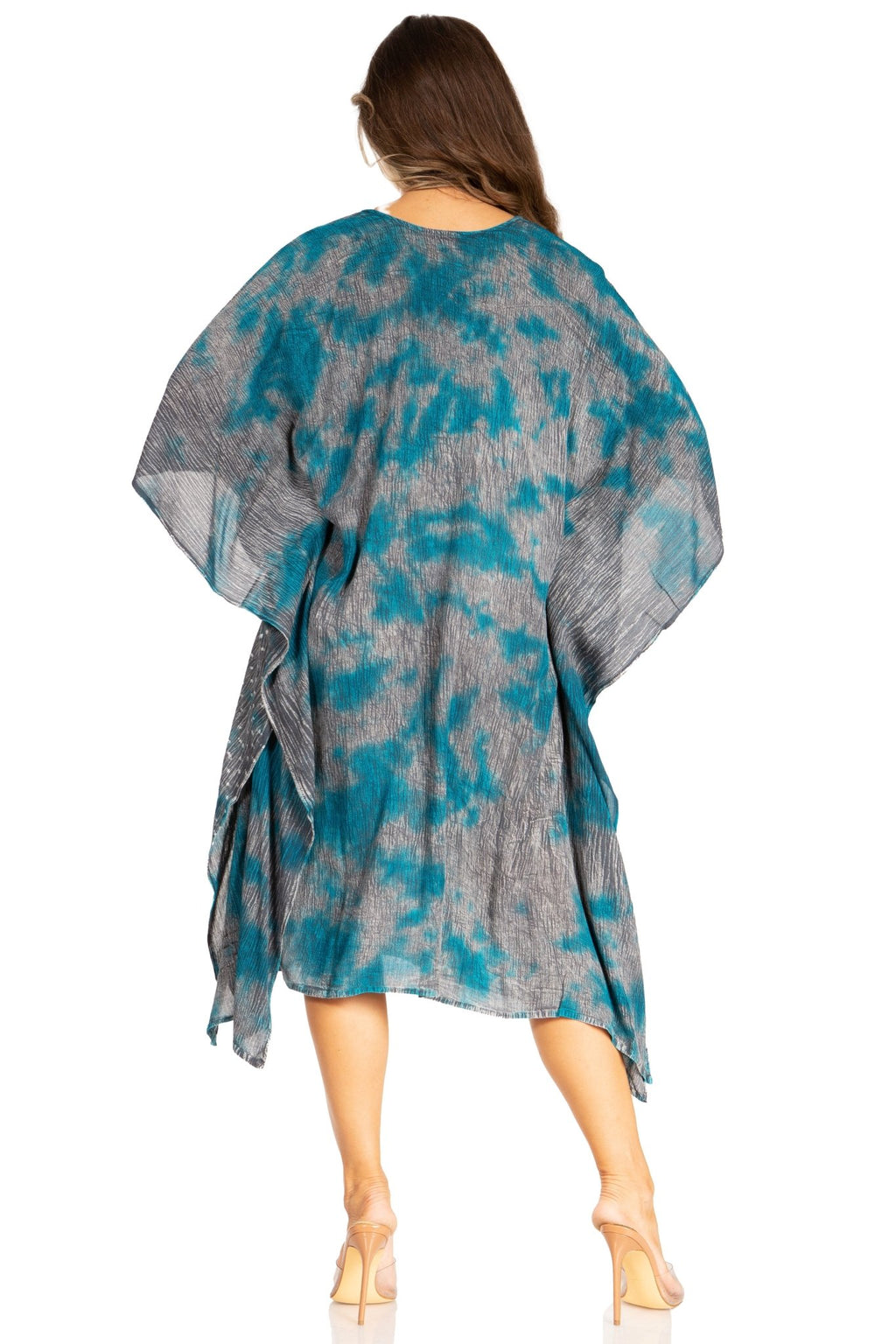 Sakkas Clementine Third Women's Tie Dye Caftan Dress/Cover Up Beach Kaftan Summer dresses La Vie Bien Sakkas Clementine Third Women's Tie Dye Caftan Dress/Cover Up Beach Kaftan Summer