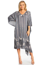 Sakkas Clementine Third Women's Tie Dye Caftan Dress/Cover Up Beach Kaftan Summer dresses La Vie Bien Sakkas Clementine Third Women's Tie Dye Caftan Dress/Cover Up Beach Kaftan Summer