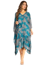 Sakkas Clementine Third Women's Tie Dye Caftan Dress/Cover Up Beach Kaftan Summer dresses La Vie Bien Sakkas Clementine Third Women's Tie Dye Caftan Dress/Cover Up Beach Kaftan Summer
