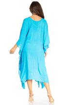 Sakkas Clementine Third Women's Tie Dye Caftan Dress/Cover Up Beach Kaftan Summer dresses La Vie Bien Sakkas Clementine Third Women's Tie Dye Caftan Dress/Cover Up Beach Kaftan Summer