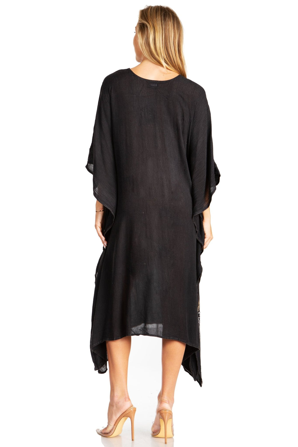 Sakkas Clementine Third Women's Tie Dye Caftan Dress/Cover Up Beach Kaftan Summer dresses La Vie Bien Sakkas Clementine Third Women's Tie Dye Caftan Dress/Cover Up Beach Kaftan Summer