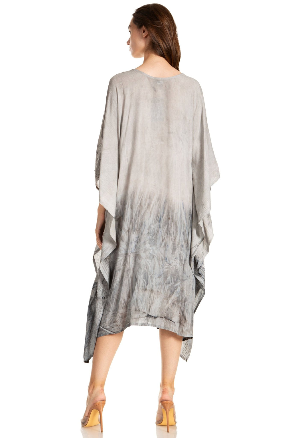 Sakkas Clementine Third Women's Tie Dye Caftan Dress/Cover Up Beach Kaftan Summer dresses La Vie Bien Sakkas Clementine Third Women's Tie Dye Caftan Dress/Cover Up Beach Kaftan Summer