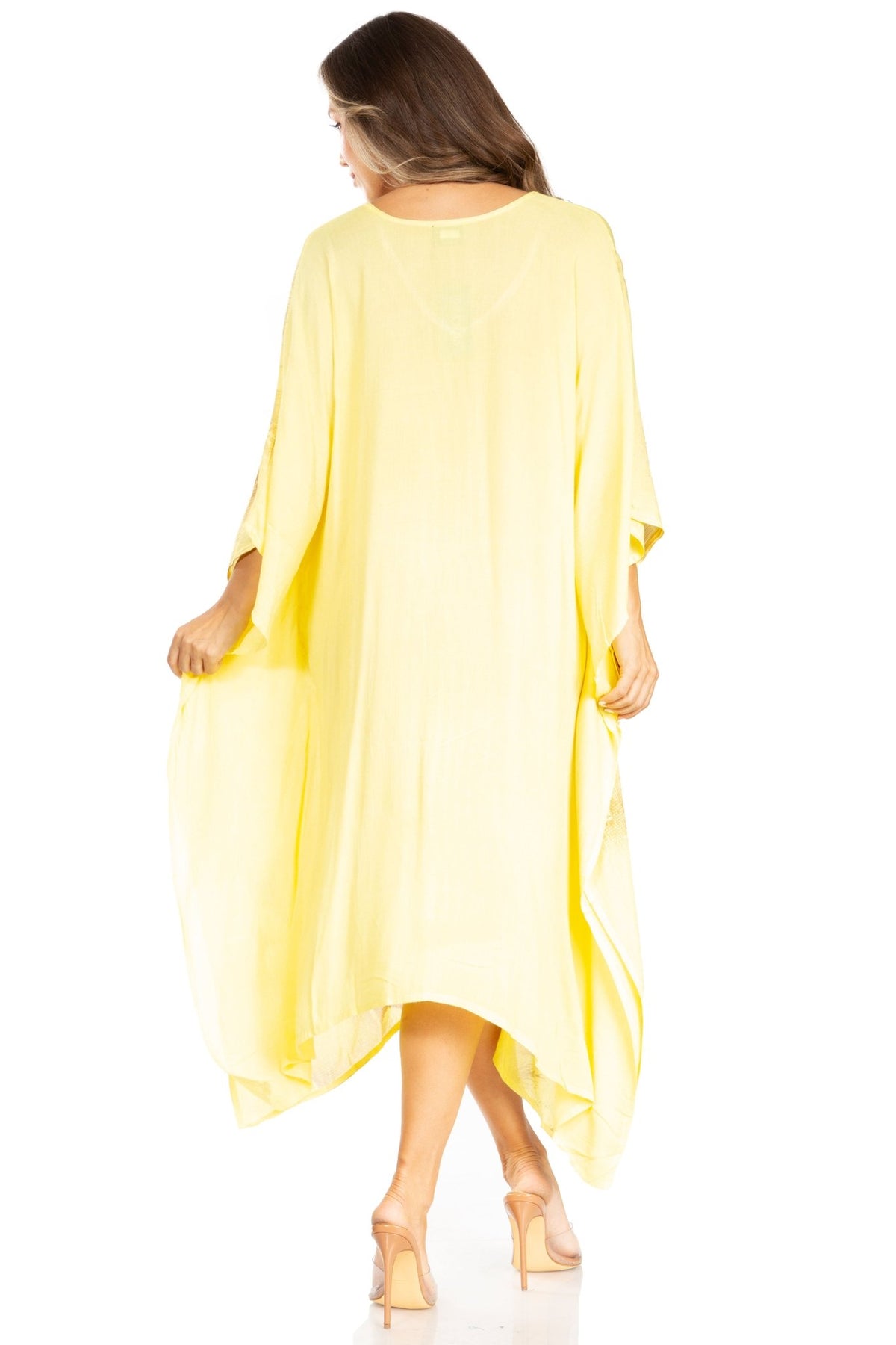 Sakkas Clementine Third Women's Tie Dye Caftan Dress/Cover Up Beach Kaftan Summer dresses La Vie Bien Sakkas Clementine Third Women's Tie Dye Caftan Dress/Cover Up Beach Kaftan Summer