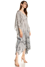 Sakkas Clementine Third Women's Tie Dye Caftan Dress/Cover Up Beach Kaftan Summer dresses La Vie Bien Sakkas Clementine Third Women's Tie Dye Caftan Dress/Cover Up Beach Kaftan Summer
