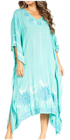 Sakkas Clementine Third Women's Tie Dye Caftan Dress/Cover Up Beach Kaftan Summer dresses La Vie Bien Sakkas Clementine Third Women's Tie Dye Caftan Dress/Cover Up Beach Kaftan Summer