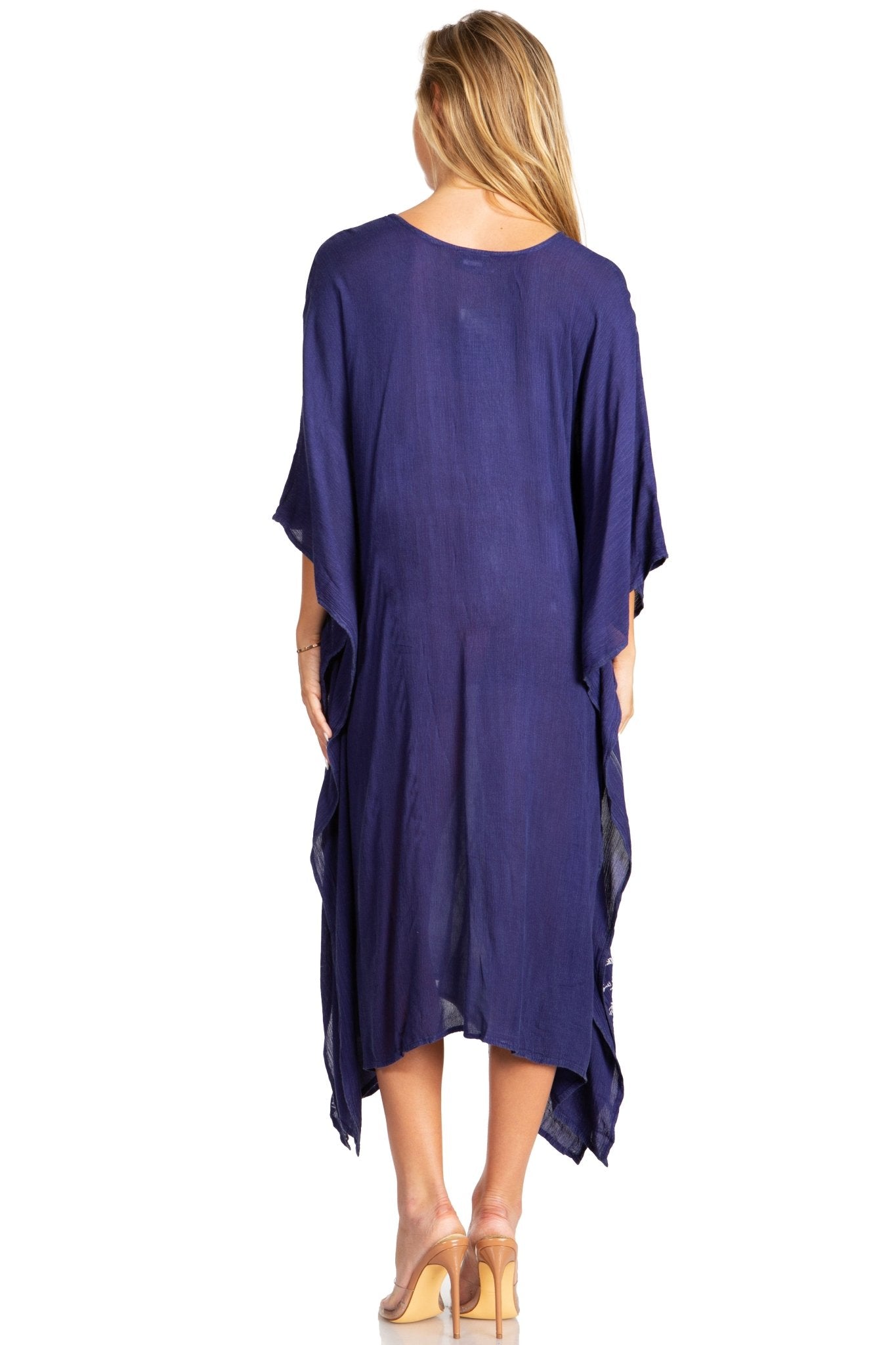 Sakkas Clementine Third Women's Tie Dye Caftan Dress/Cover Up Beach Kaftan Summer dresses La Vie Bien Sakkas Clementine Third Women's Tie Dye Caftan Dress/Cover Up Beach Kaftan Summer