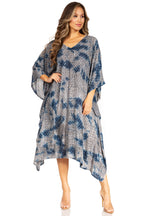Sakkas Clementine Third Women's Tie Dye Caftan Dress/Cover Up Beach Kaftan Summer dresses La Vie Bien Sakkas Clementine Third Women's Tie Dye Caftan Dress/Cover Up Beach Kaftan Summer