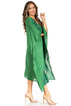 Sakkas Clementine Third Women's Tie Dye Caftan Dress/Cover Up Beach Kaftan Summer dresses La Vie Bien Sakkas Clementine Third Women's Tie Dye Caftan Dress/Cover Up Beach Kaftan Summer