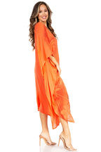 Sakkas Clementine Third Women's Tie Dye Caftan Dress/Cover Up Beach Kaftan Summer dresses La Vie Bien Sakkas Clementine Third Women's Tie Dye Caftan Dress/Cover Up Beach Kaftan Summer