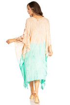 Sakkas Clementine Third Women's Tie Dye Caftan Dress/Cover Up Beach Kaftan Summer dresses La Vie Bien Sakkas Clementine Third Women's Tie Dye Caftan Dress/Cover Up Beach Kaftan Summer