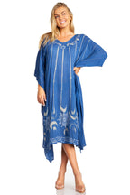 Sakkas Clementine Third Women's Tie Dye Caftan Dress/Cover Up Beach Kaftan Summer dresses La Vie Bien Sakkas Clementine Third Women's Tie Dye Caftan Dress/Cover Up Beach Kaftan Summer