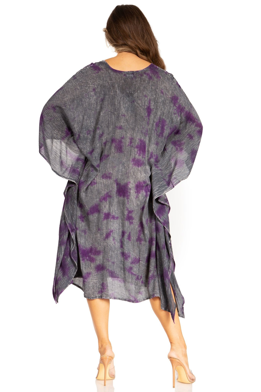 Sakkas Clementine Third Women's Tie Dye Caftan Dress/Cover Up Beach Kaftan Summer dresses La Vie Bien Sakkas Clementine Third Women's Tie Dye Caftan Dress/Cover Up Beach Kaftan Summer