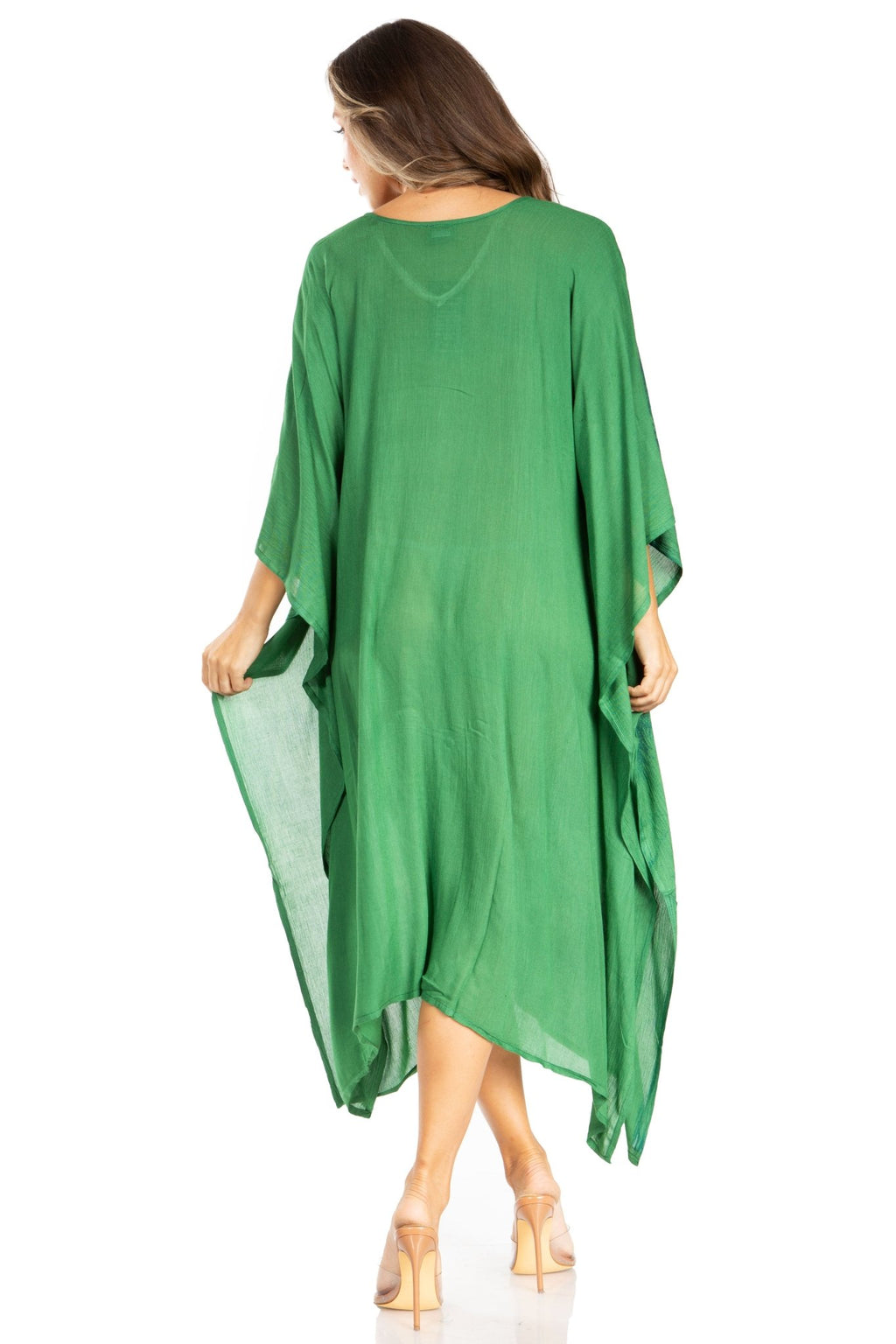Sakkas Clementine Third Women's Tie Dye Caftan Dress/Cover Up Beach Kaftan Summer dresses La Vie Bien Sakkas Clementine Third Women's Tie Dye Caftan Dress/Cover Up Beach Kaftan Summer
