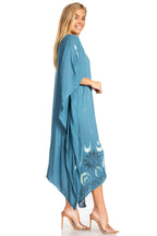 Sakkas Clementine Third Women's Tie Dye Caftan Dress/Cover Up Beach Kaftan Summer dresses La Vie Bien Sakkas Clementine Third Women's Tie Dye Caftan Dress/Cover Up Beach Kaftan Summer
