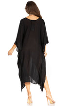 Sakkas Clementine Third Women's Tie Dye Caftan Dress/Cover Up Beach Kaftan Summer dresses La Vie Bien Sakkas Clementine Third Women's Tie Dye Caftan Dress/Cover Up Beach Kaftan Summer