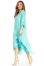 Sakkas Clementine Third Women's Tie Dye Caftan Dress/Cover Up Beach Kaftan Summer dresses La Vie Bien Sakkas Clementine Third Women's Tie Dye Caftan Dress/Cover Up Beach Kaftan Summer