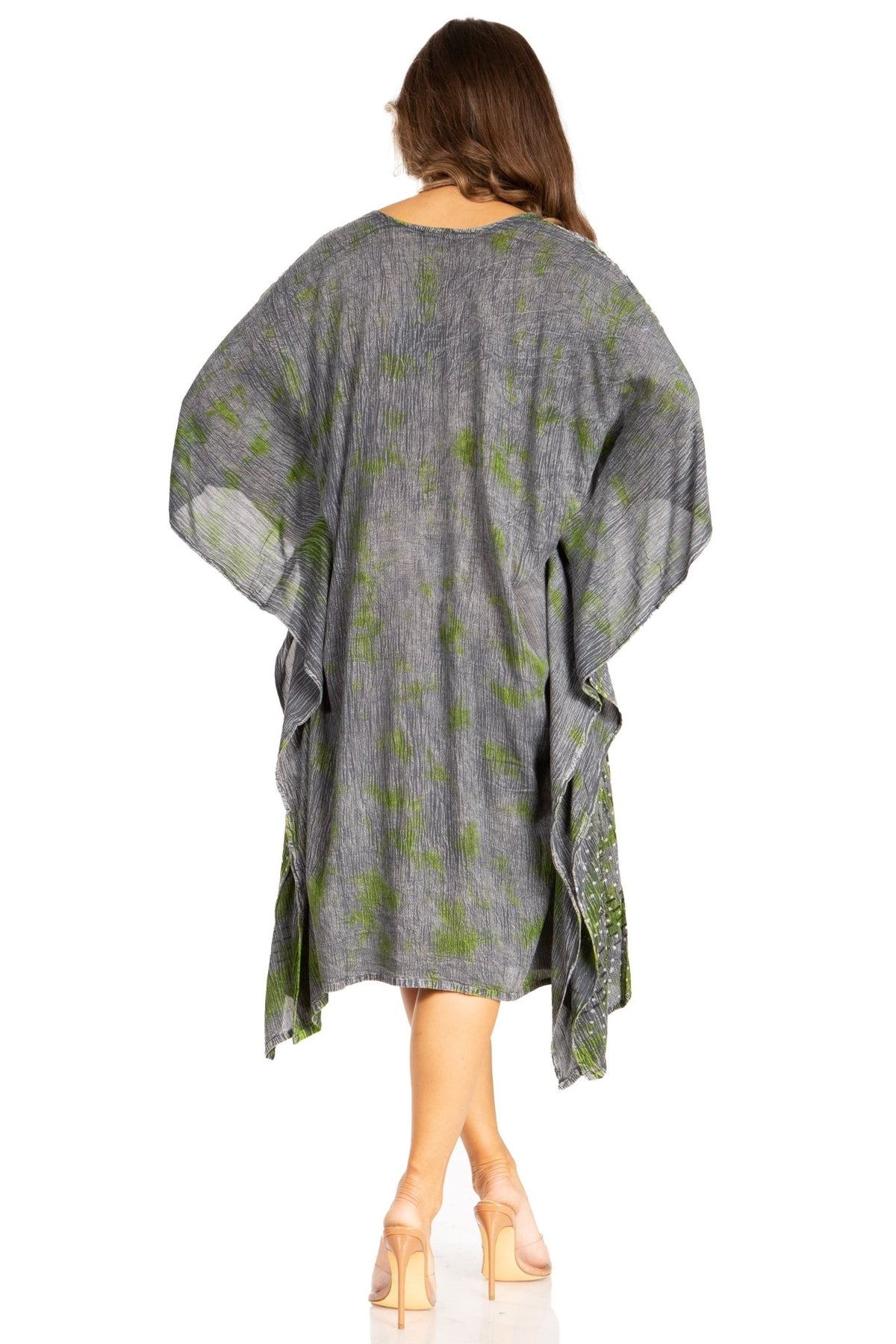 Sakkas Clementine Third Women's Tie Dye Caftan Dress/Cover Up Beach Kaftan Summer dresses La Vie Bien Sakkas Clementine Third Women's Tie Dye Caftan Dress/Cover Up Beach Kaftan Summer