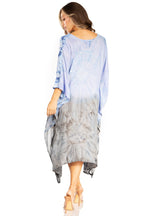 Sakkas Clementine Third Women's Tie Dye Caftan Dress/Cover Up Beach Kaftan Summer dresses La Vie Bien Sakkas Clementine Third Women's Tie Dye Caftan Dress/Cover Up Beach Kaftan Summer