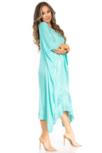 Sakkas Clementine Third Women's Tie Dye Caftan Dress/Cover Up Beach Kaftan Summer dresses La Vie Bien Sakkas Clementine Third Women's Tie Dye Caftan Dress/Cover Up Beach Kaftan Summer