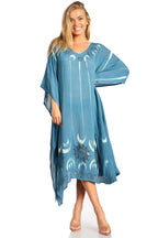 Sakkas Clementine Third Women's Tie Dye Caftan Dress/Cover Up Beach Kaftan Summer dresses La Vie Bien Sakkas Clementine Third Women's Tie Dye Caftan Dress/Cover Up Beach Kaftan Summer