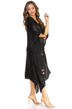 Sakkas Clementine Third Women's Tie Dye Caftan Dress/Cover Up Beach Kaftan Summer dresses La Vie Bien Sakkas Clementine Third Women's Tie Dye Caftan Dress/Cover Up Beach Kaftan Summer