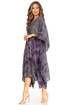 Sakkas Clementine Third Women's Tie Dye Caftan Dress/Cover Up Beach Kaftan Summer dresses La Vie Bien Sakkas Clementine Third Women's Tie Dye Caftan Dress/Cover Up Beach Kaftan Summer