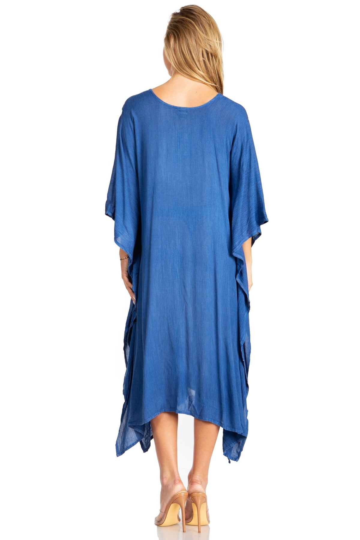 Sakkas Clementine Third Women's Tie Dye Caftan Dress/Cover Up Beach Kaftan Summer dresses La Vie Bien Sakkas Clementine Third Women's Tie Dye Caftan Dress/Cover Up Beach Kaftan Summer