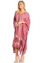 Sakkas Clementine Third Women's Tie Dye Caftan Dress/Cover Up Beach Kaftan Summer dresses La Vie Bien Sakkas Clementine Third Women's Tie Dye Caftan Dress/Cover Up Beach Kaftan Summer