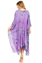 Sakkas Clementine Women's Tie Dye Caftan Dress/Cover Up Beach Kaftan Boho Summer dresses La Vie Bien Sakkas Clementine Women's Tie Dye Caftan Dress/Cover Up Beach Kaftan Boho Summer