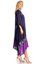 Sakkas Clementine Women's Tie Dye Caftan Dress/Cover Up Beach Kaftan Boho Summer dresses La Vie Bien Sakkas Clementine Women's Tie Dye Caftan Dress/Cover Up Beach Kaftan Boho Summer