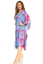 Sakkas Clementine Women's Tie Dye Caftan Dress/Cover Up Beach Kaftan Boho Summer dresses La Vie Bien Sakkas Clementine Women's Tie Dye Caftan Dress/Cover Up Beach Kaftan Boho Summer