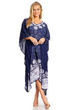 Sakkas Clementine Women's Tie Dye Caftan Dress/Cover Up Beach Kaftan Boho Summer dresses La Vie Bien Sakkas Clementine Women's Tie Dye Caftan Dress/Cover Up Beach Kaftan Boho Summer