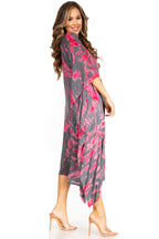 Sakkas Clementine Women's Tie Dye Caftan Dress/Cover Up Beach Kaftan Boho Summer dresses La Vie Bien Sakkas Clementine Women's Tie Dye Caftan Dress/Cover Up Beach Kaftan Boho Summer