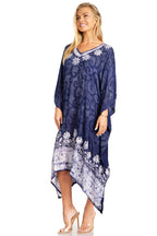 Sakkas Clementine Women's Tie Dye Caftan Dress/Cover Up Beach Kaftan Boho Summer dresses La Vie Bien Sakkas Clementine Women's Tie Dye Caftan Dress/Cover Up Beach Kaftan Boho Summer