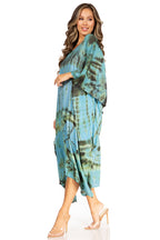 Sakkas Clementine Women's Tie Dye Caftan Dress/Cover Up Beach Kaftan Boho Summer dresses La Vie Bien Sakkas Clementine Women's Tie Dye Caftan Dress/Cover Up Beach Kaftan Boho Summer