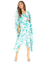 Sakkas Clementine Women's Tie Dye Caftan Dress/Cover Up Beach Kaftan Boho Summer dresses La Vie Bien Sakkas Clementine Women's Tie Dye Caftan Dress/Cover Up Beach Kaftan Boho Summer