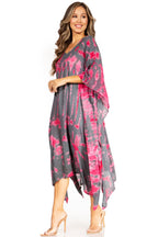Sakkas Clementine Women's Tie Dye Caftan Dress/Cover Up Beach Kaftan Boho Summer dresses La Vie Bien Sakkas Clementine Women's Tie Dye Caftan Dress/Cover Up Beach Kaftan Boho Summer