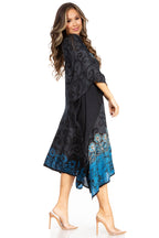 Sakkas Clementine Women's Tie Dye Caftan Dress/Cover Up Beach Kaftan Boho Summer dresses La Vie Bien Sakkas Clementine Women's Tie Dye Caftan Dress/Cover Up Beach Kaftan Boho Summer