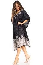 Sakkas Clementine Women's Tie Dye Caftan Dress/Cover Up Beach Kaftan Boho Summer dresses La Vie Bien Sakkas Clementine Women's Tie Dye Caftan Dress/Cover Up Beach Kaftan Boho Summer