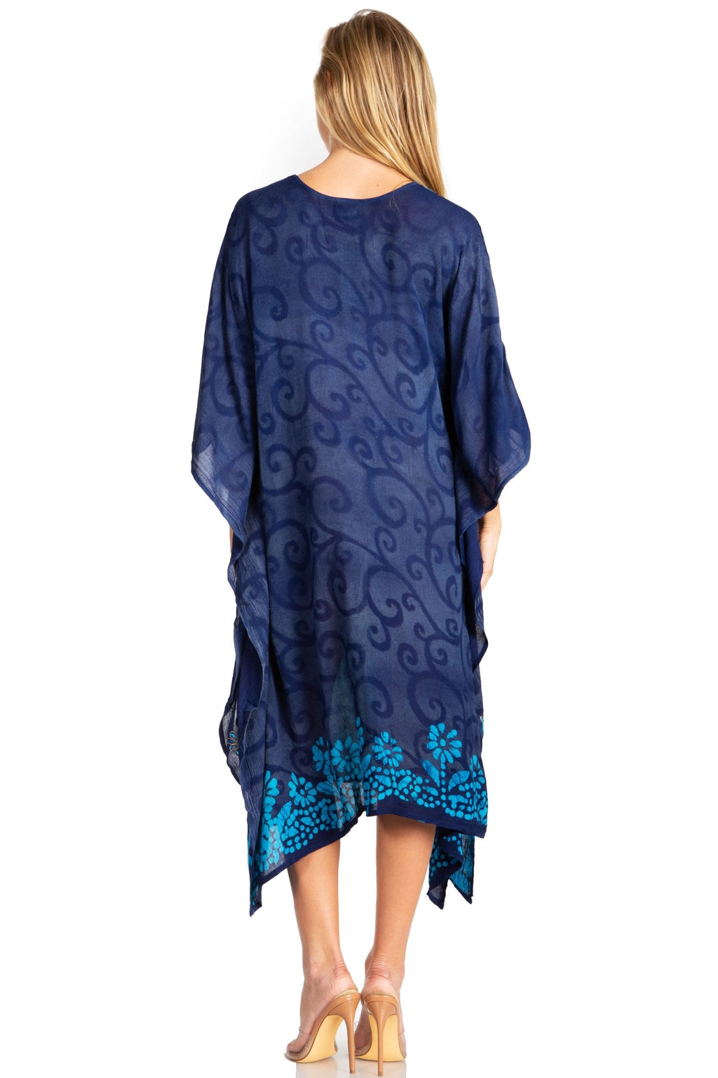 Sakkas Clementine Women's Tie Dye Caftan Dress/Cover Up Beach Kaftan Boho Summer dresses La Vie Bien Sakkas Clementine Women's Tie Dye Caftan Dress/Cover Up Beach Kaftan Boho Summer