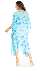 Sakkas Clementine Women's Tie Dye Caftan Dress/Cover Up Beach Kaftan Boho Summer dresses La Vie Bien Sakkas Clementine Women's Tie Dye Caftan Dress/Cover Up Beach Kaftan Boho Summer