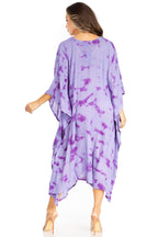 Sakkas Clementine Women's Tie Dye Caftan Dress/Cover Up Beach Kaftan Boho Summer dresses La Vie Bien Sakkas Clementine Women's Tie Dye Caftan Dress/Cover Up Beach Kaftan Boho Summer