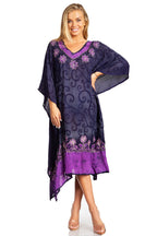 Sakkas Clementine Women's Tie Dye Caftan Dress/Cover Up Beach Kaftan Boho Summer dresses La Vie Bien Sakkas Clementine Women's Tie Dye Caftan Dress/Cover Up Beach Kaftan Boho Summer