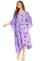 Sakkas Clementine Women's Tie Dye Caftan Dress/Cover Up Beach Kaftan Boho Summer dresses La Vie Bien Sakkas Clementine Women's Tie Dye Caftan Dress/Cover Up Beach Kaftan Boho Summer