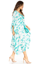 Sakkas Clementine Women's Tie Dye Caftan Dress/Cover Up Beach Kaftan Boho Summer dresses La Vie Bien Sakkas Clementine Women's Tie Dye Caftan Dress/Cover Up Beach Kaftan Boho Summer