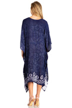 Sakkas Clementine Women's Tie Dye Caftan Dress/Cover Up Beach Kaftan Boho Summer dresses La Vie Bien Sakkas Clementine Women's Tie Dye Caftan Dress/Cover Up Beach Kaftan Boho Summer