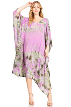 Sakkas Clementine Women's Tie Dye Caftan Dress/Cover Up Beach Kaftan Boho Summer dresses La Vie Bien Sakkas Clementine Women's Tie Dye Caftan Dress/Cover Up Beach Kaftan Boho Summer