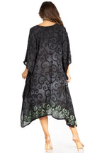 Sakkas Clementine Women's Tie Dye Caftan Dress/Cover Up Beach Kaftan Boho Summer dresses La Vie Bien Sakkas Clementine Women's Tie Dye Caftan Dress/Cover Up Beach Kaftan Boho Summer